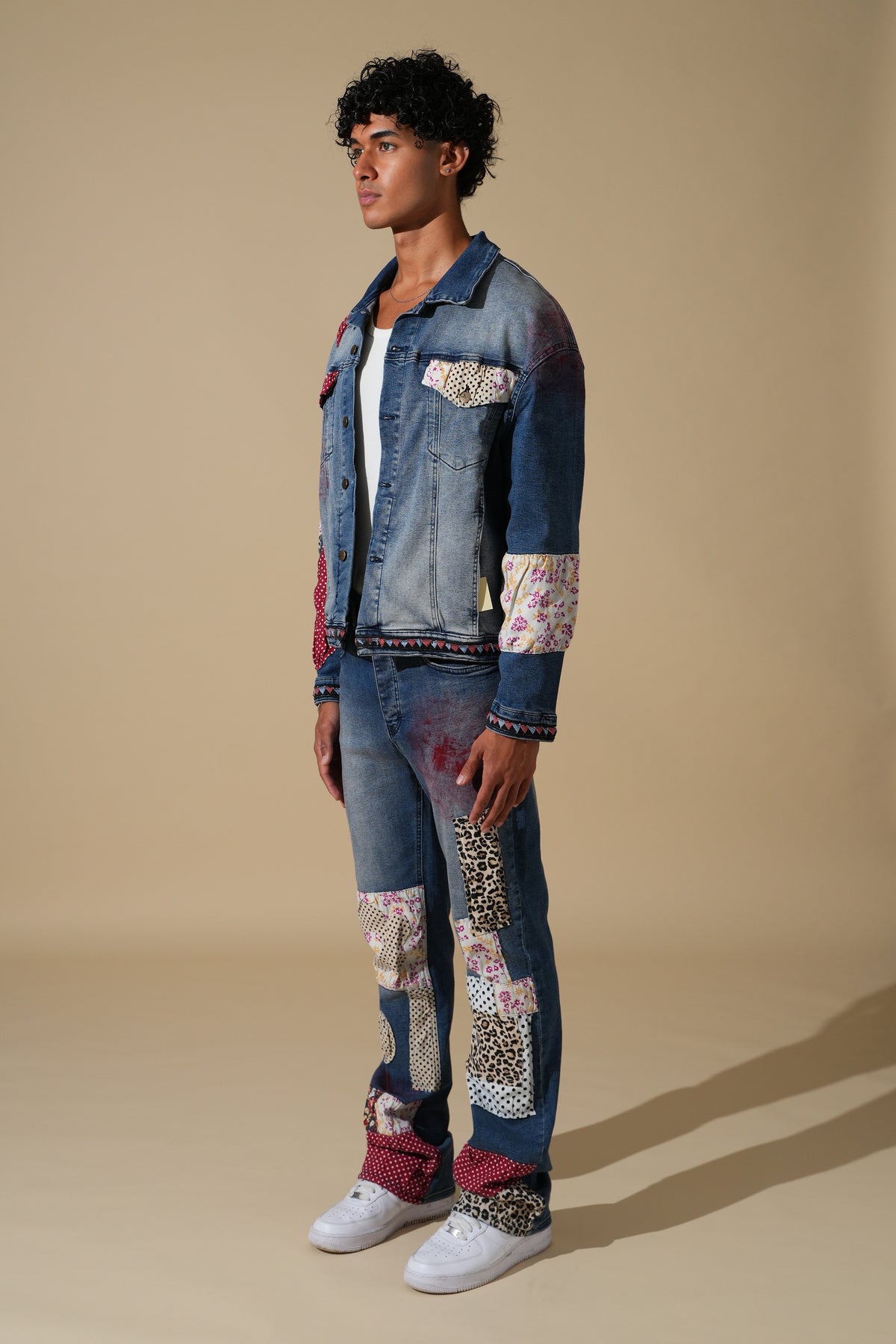 Ensemble denim patchwork FG114