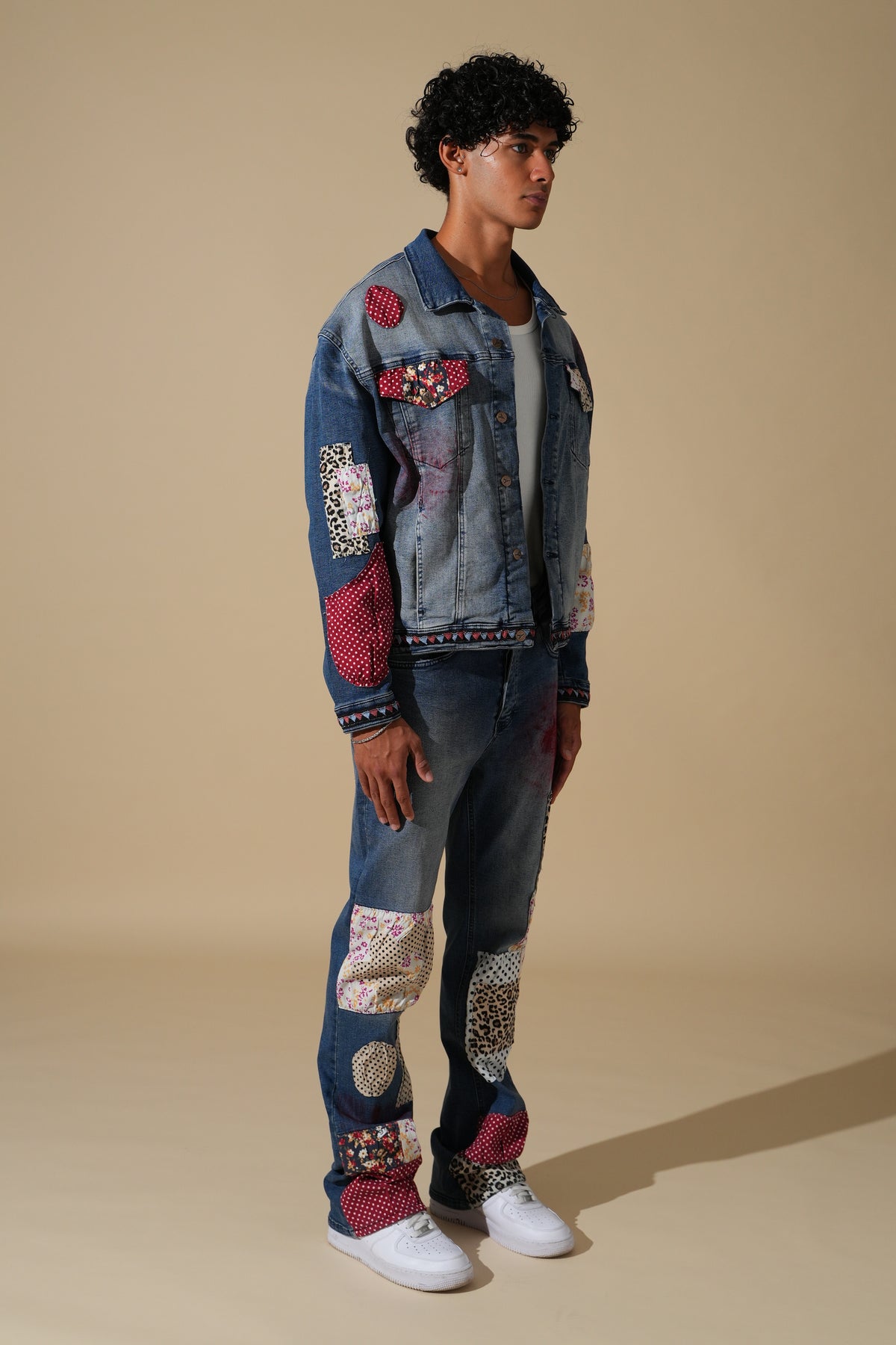 Ensemble denim patchwork FG114