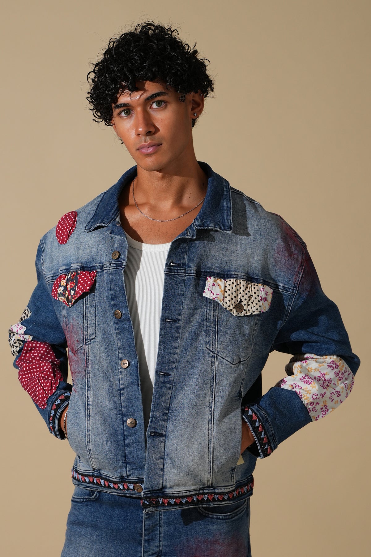 Ensemble denim patchwork FG114
