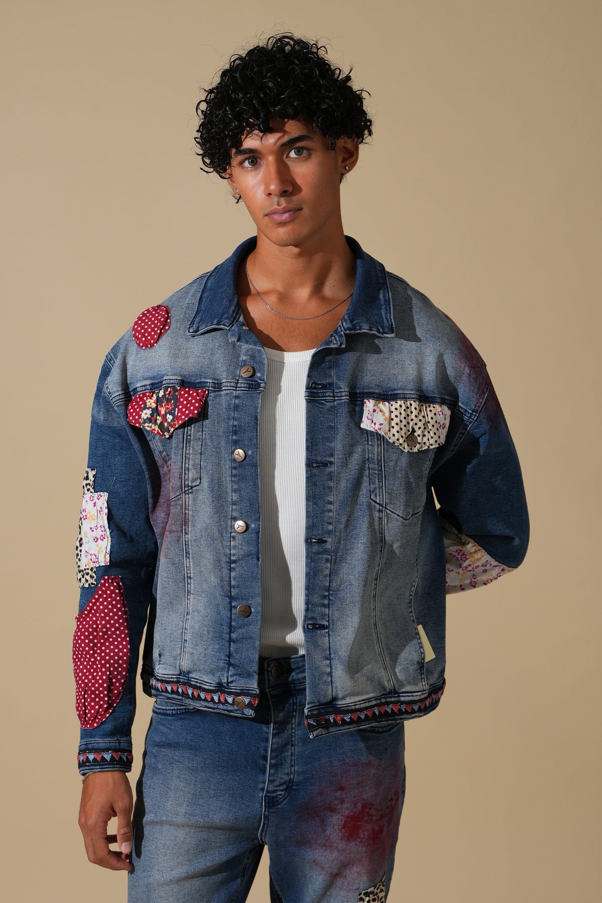 Ensemble denim patchwork FG114