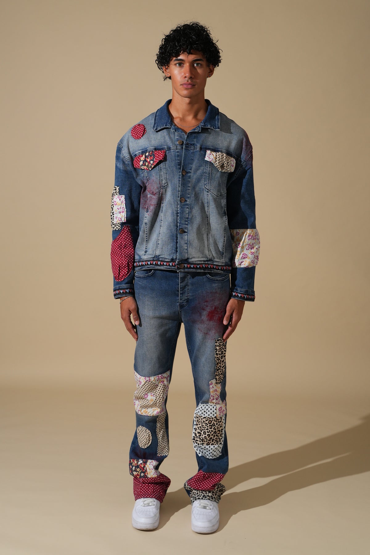 Ensemble denim patchwork FG114
