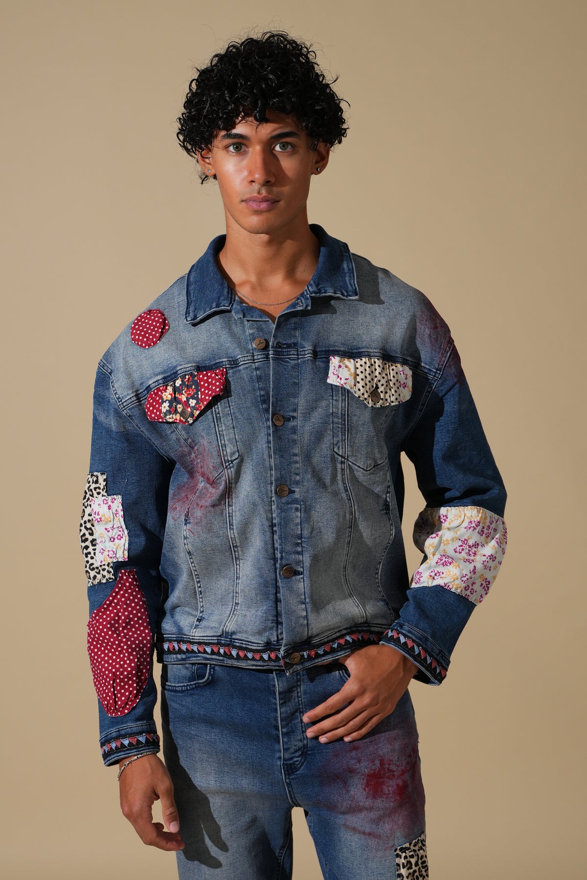 Ensemble denim patchwork FG114