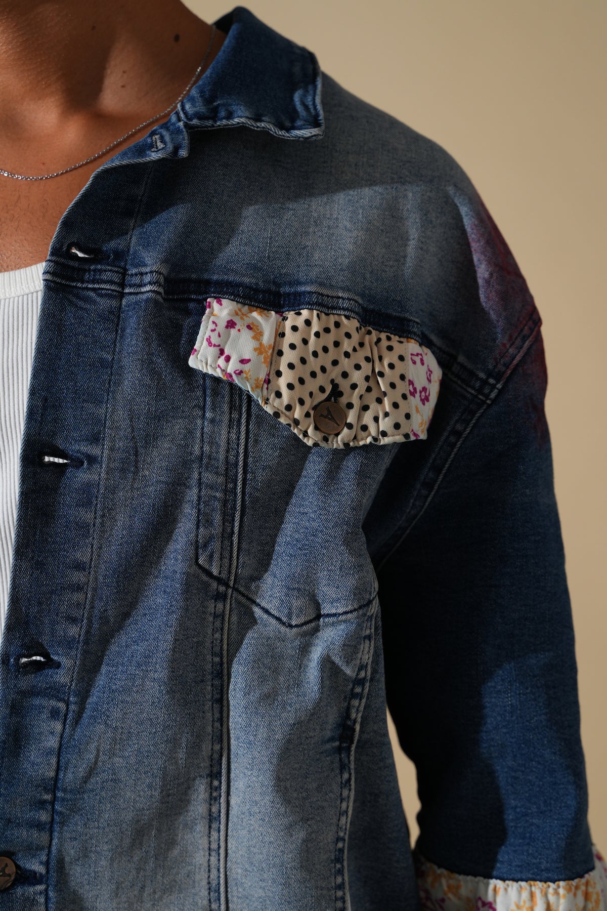 Ensemble denim patchwork FG114