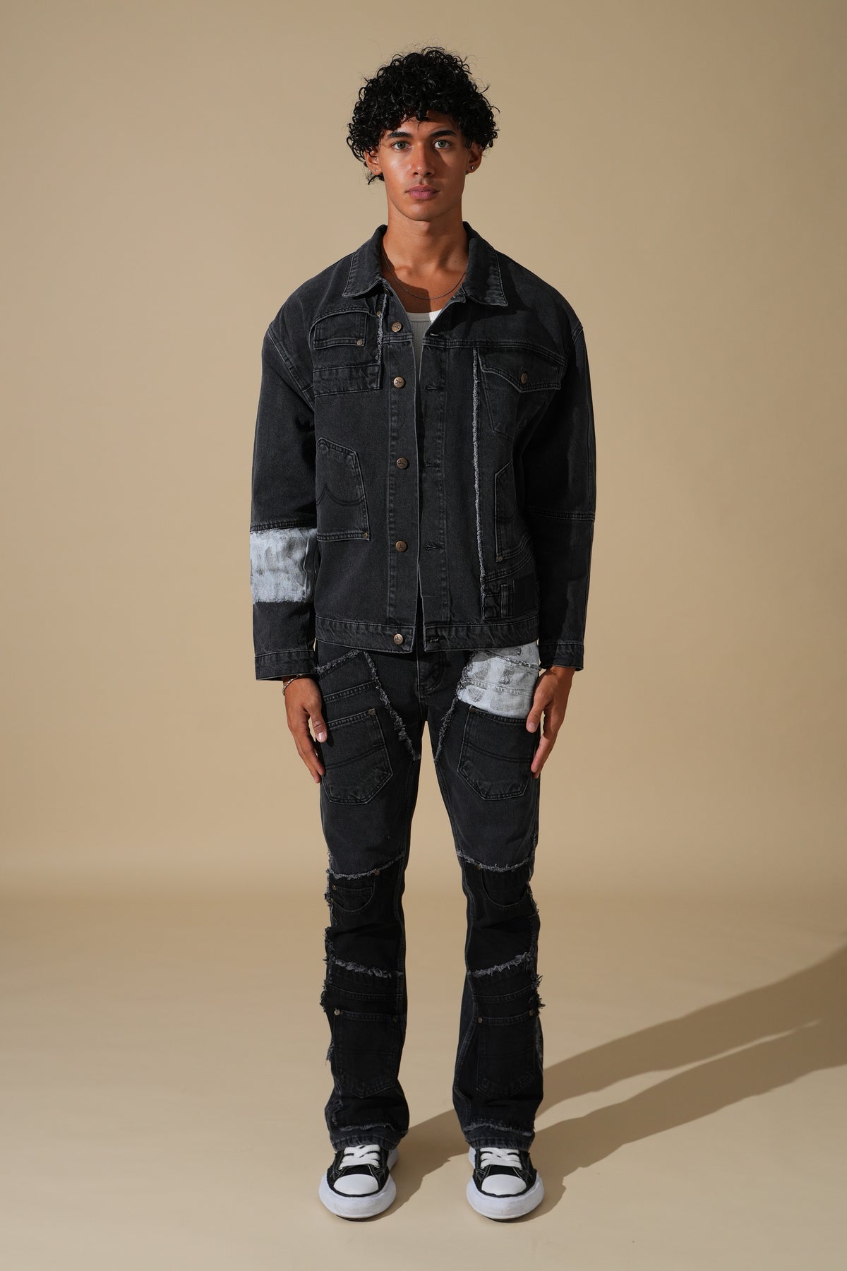 Ensemble denim contrasté FG115