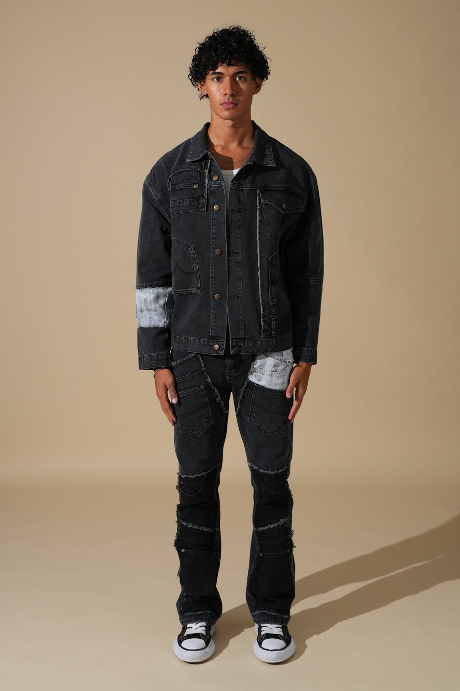 Ensemble denim contrasté FG115