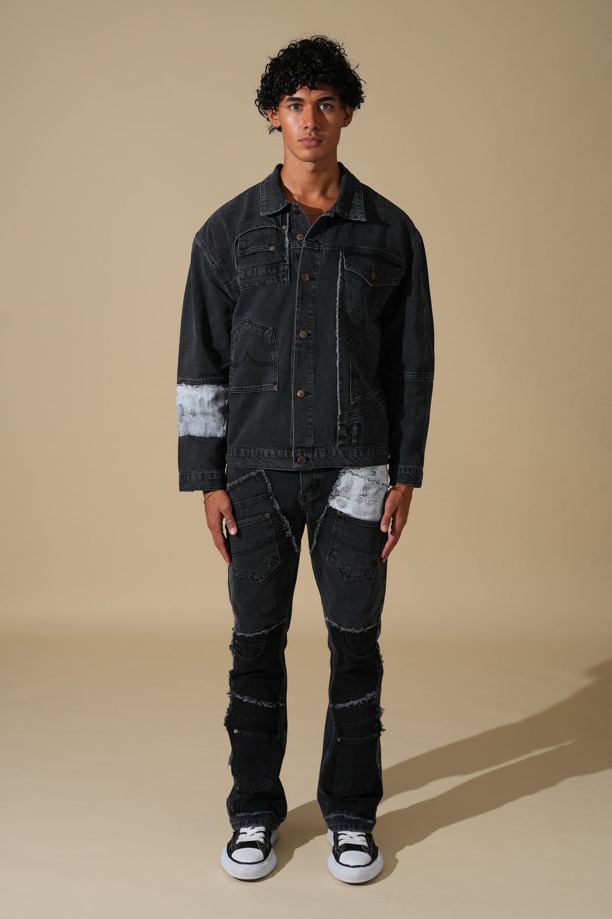 Ensemble denim contrasté FG115