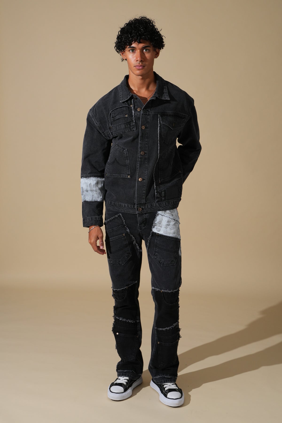 Ensemble denim contrasté FG115