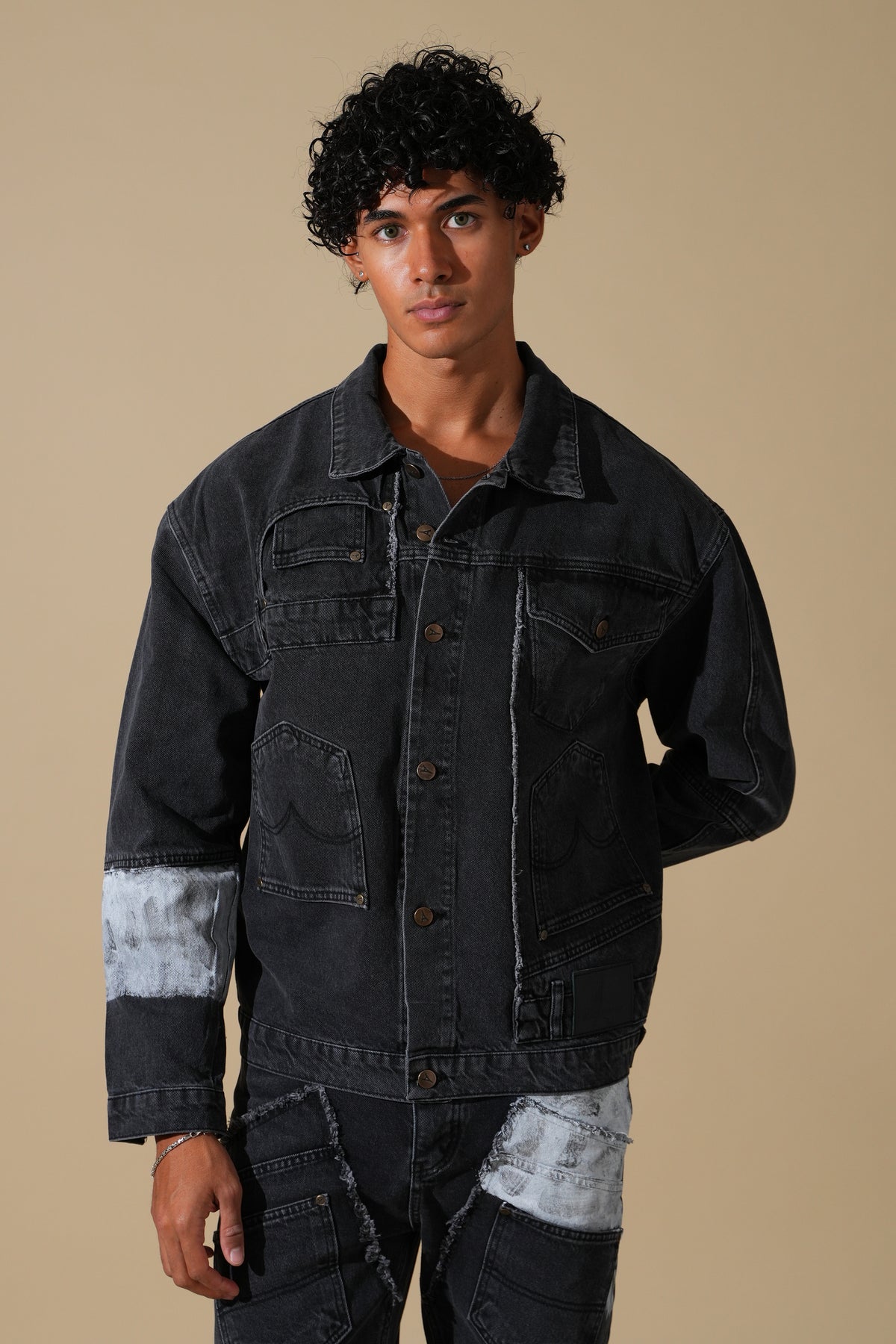 Ensemble denim contrasté FG115