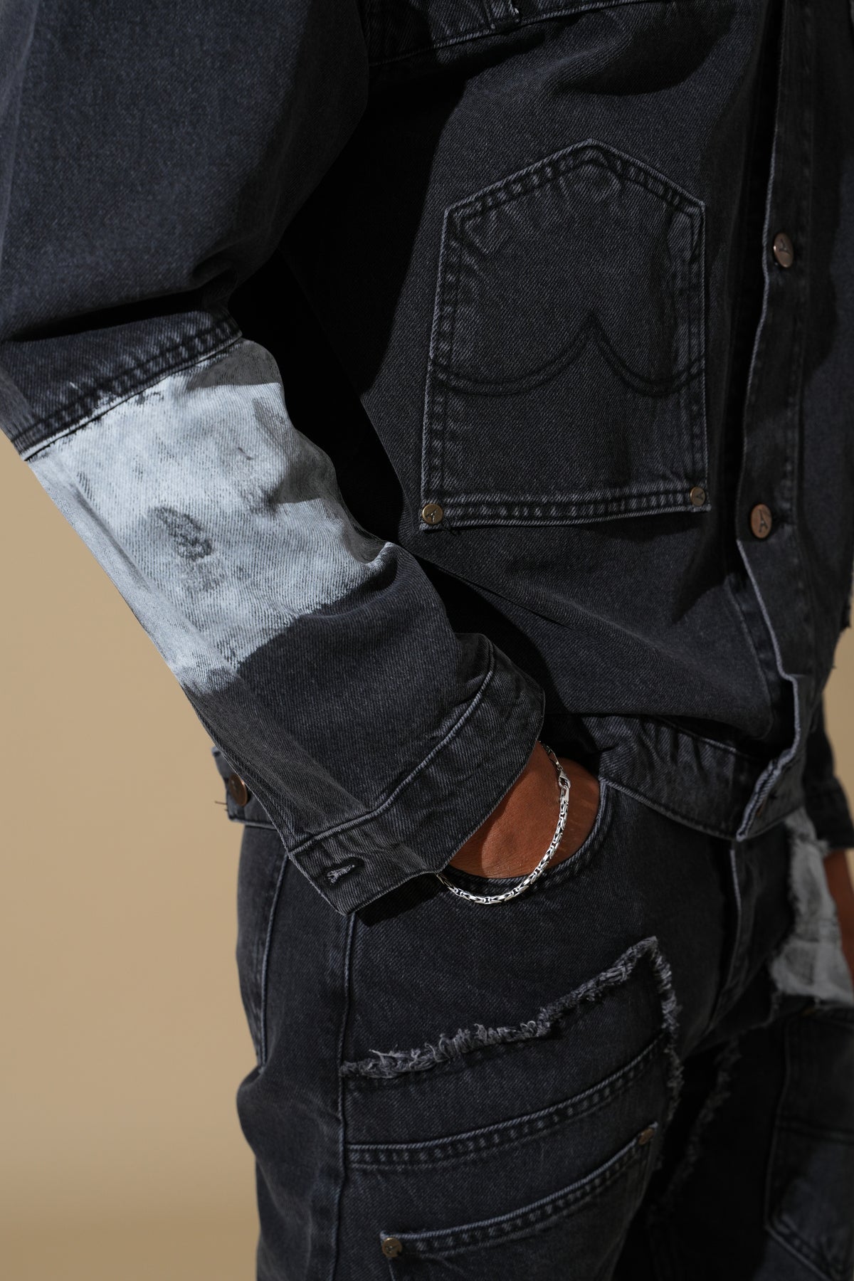 Ensemble denim contrasté FG115