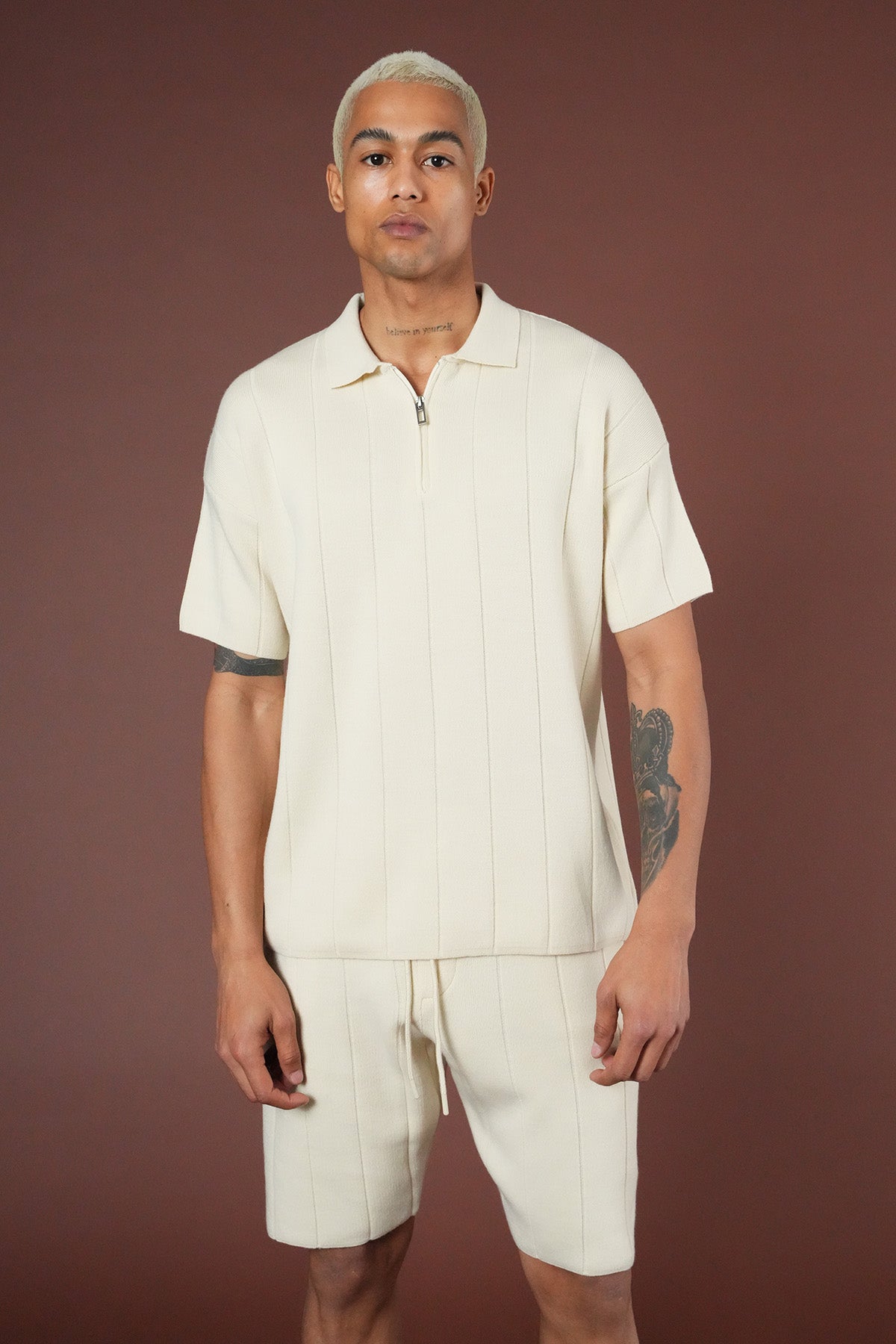 SET KNIT t-shirt AND SHORTS LL061054