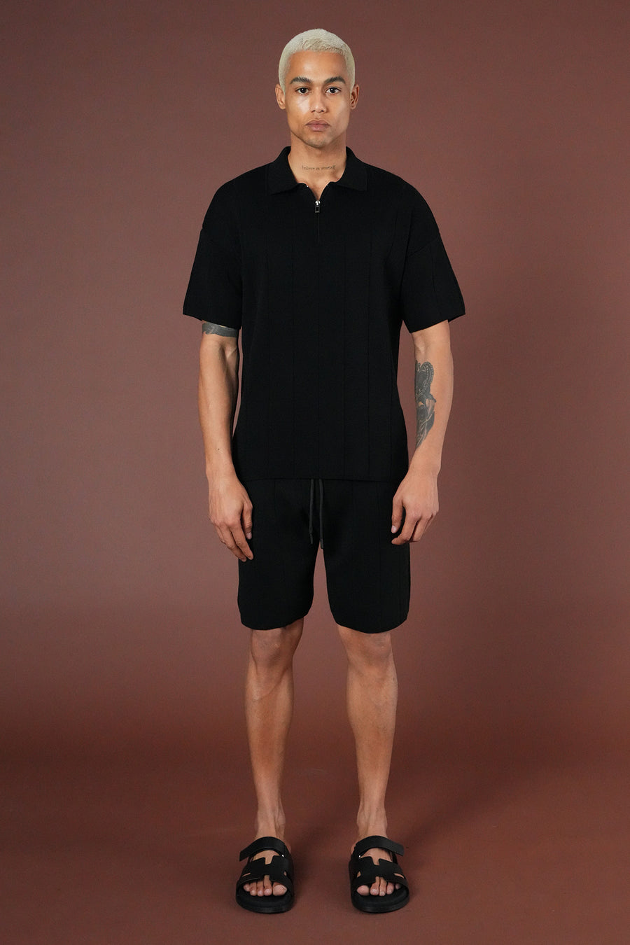 SET KNIT t-shirt AND SHORTS LL061054