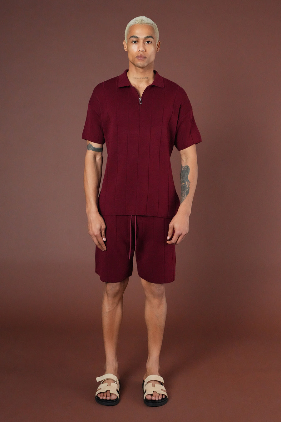 SET KNIT t-shirt AND SHORTS LL061054