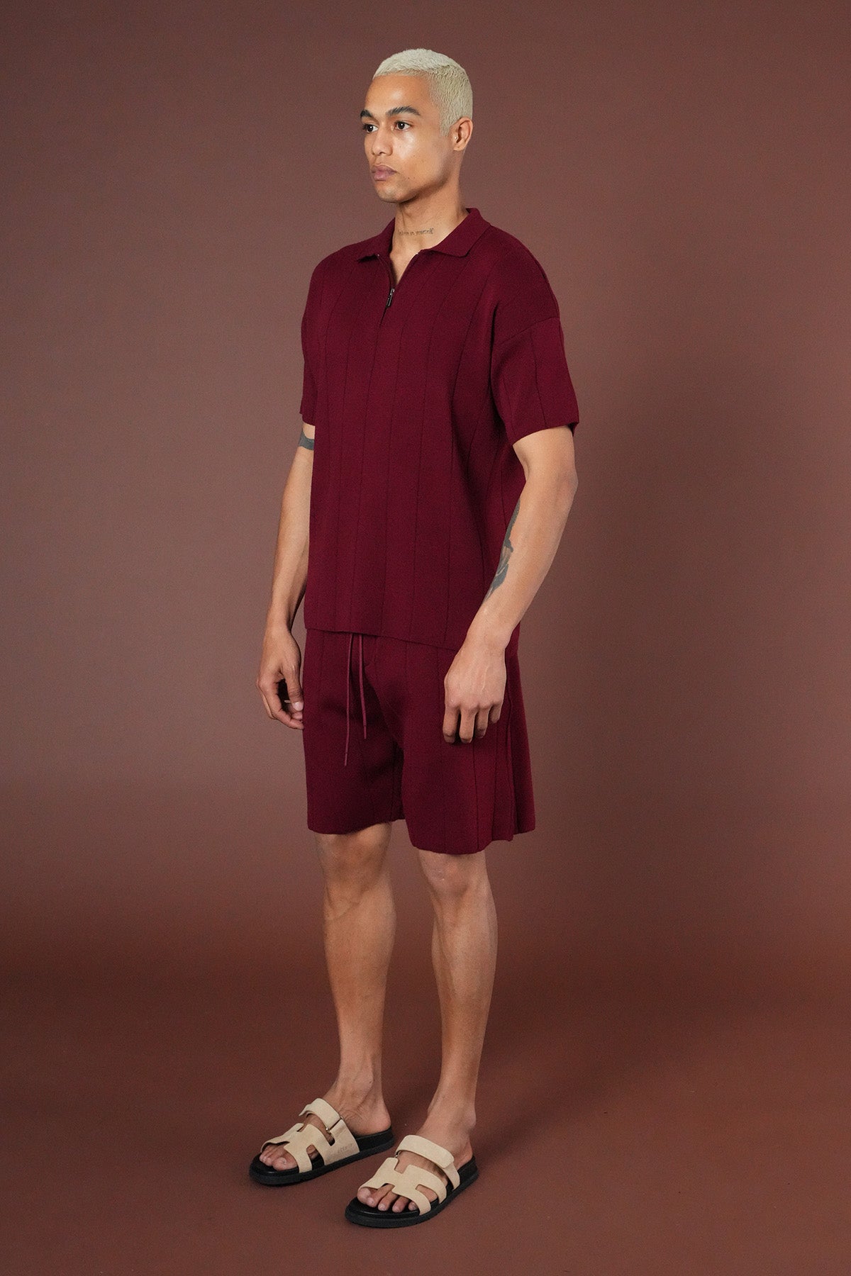 SET KNIT t-shirt AND SHORTS LL061054
