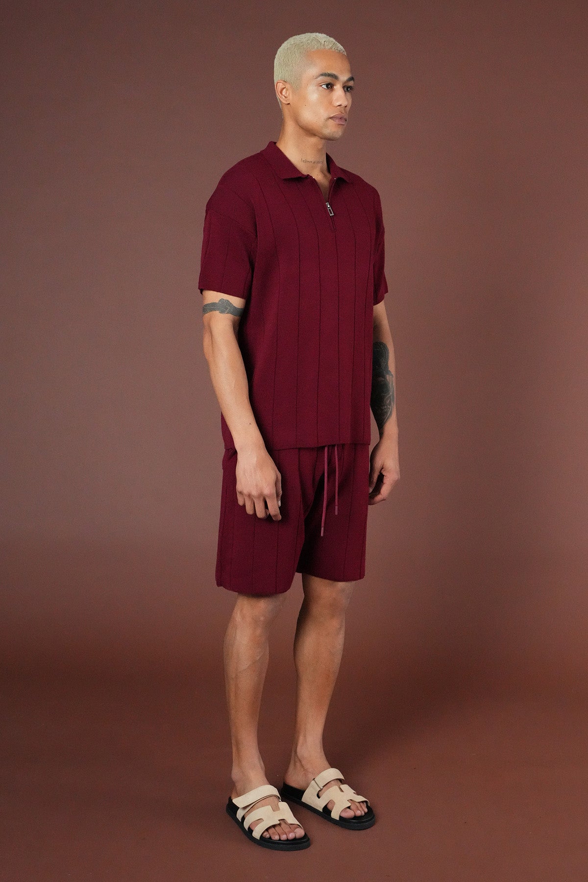 SET KNIT t-shirt AND SHORTS LL061054