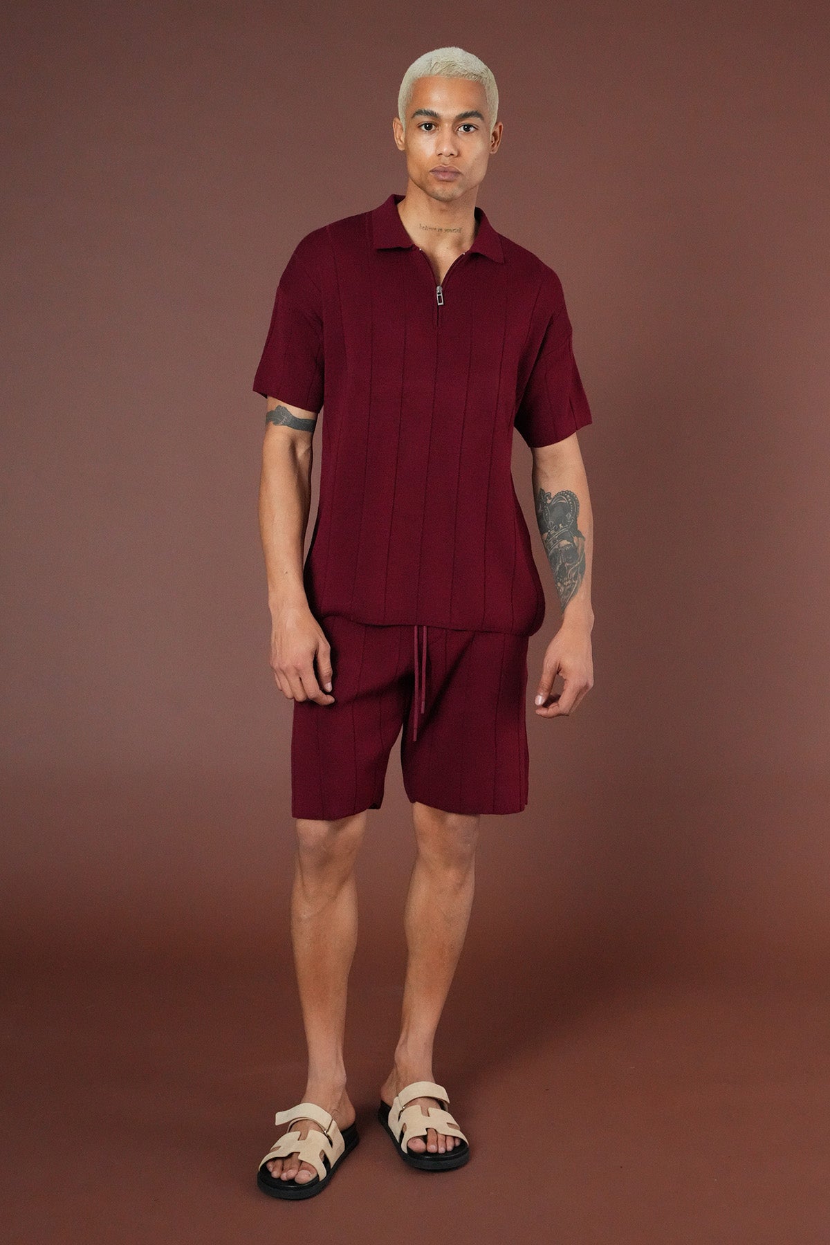 SET KNIT t-shirt AND SHORTS LL061054