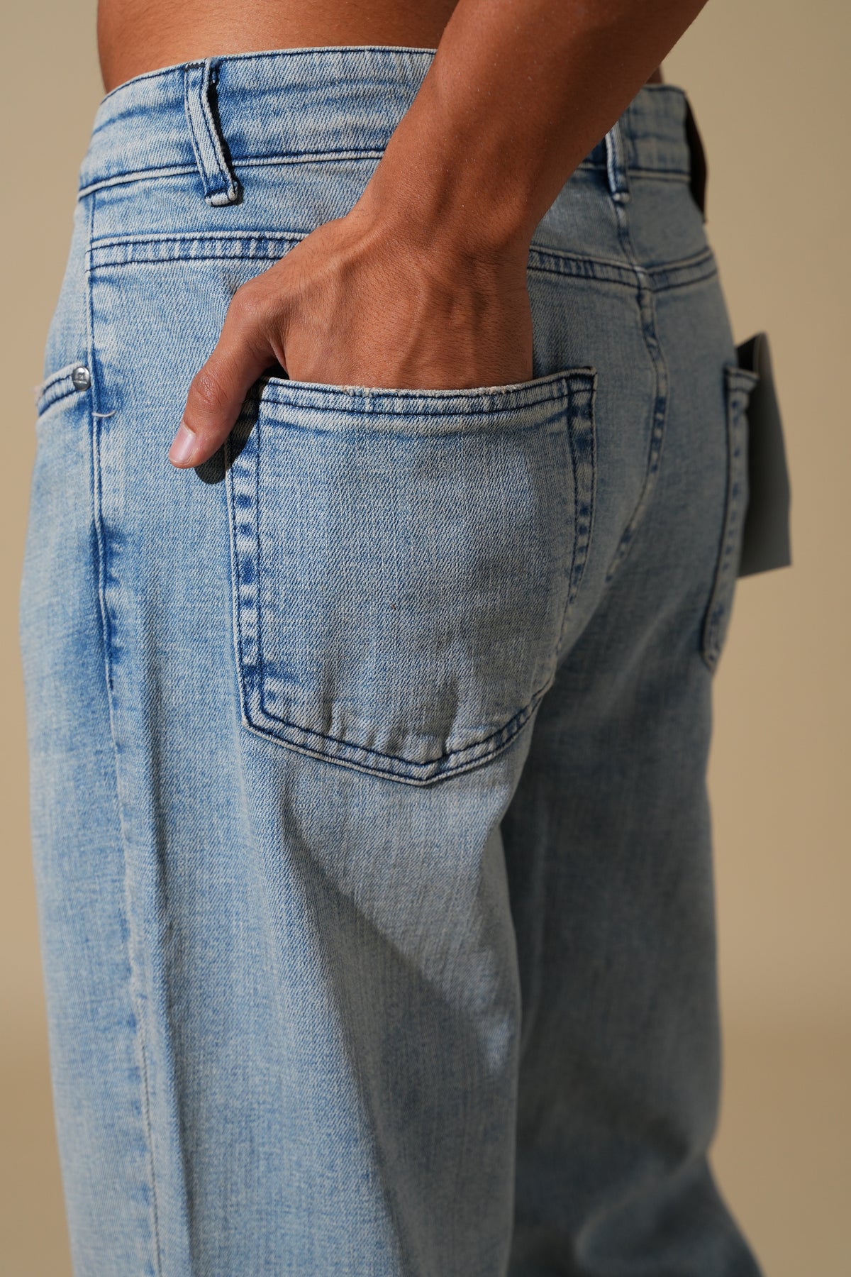 Jean flare effet peinture FG105
