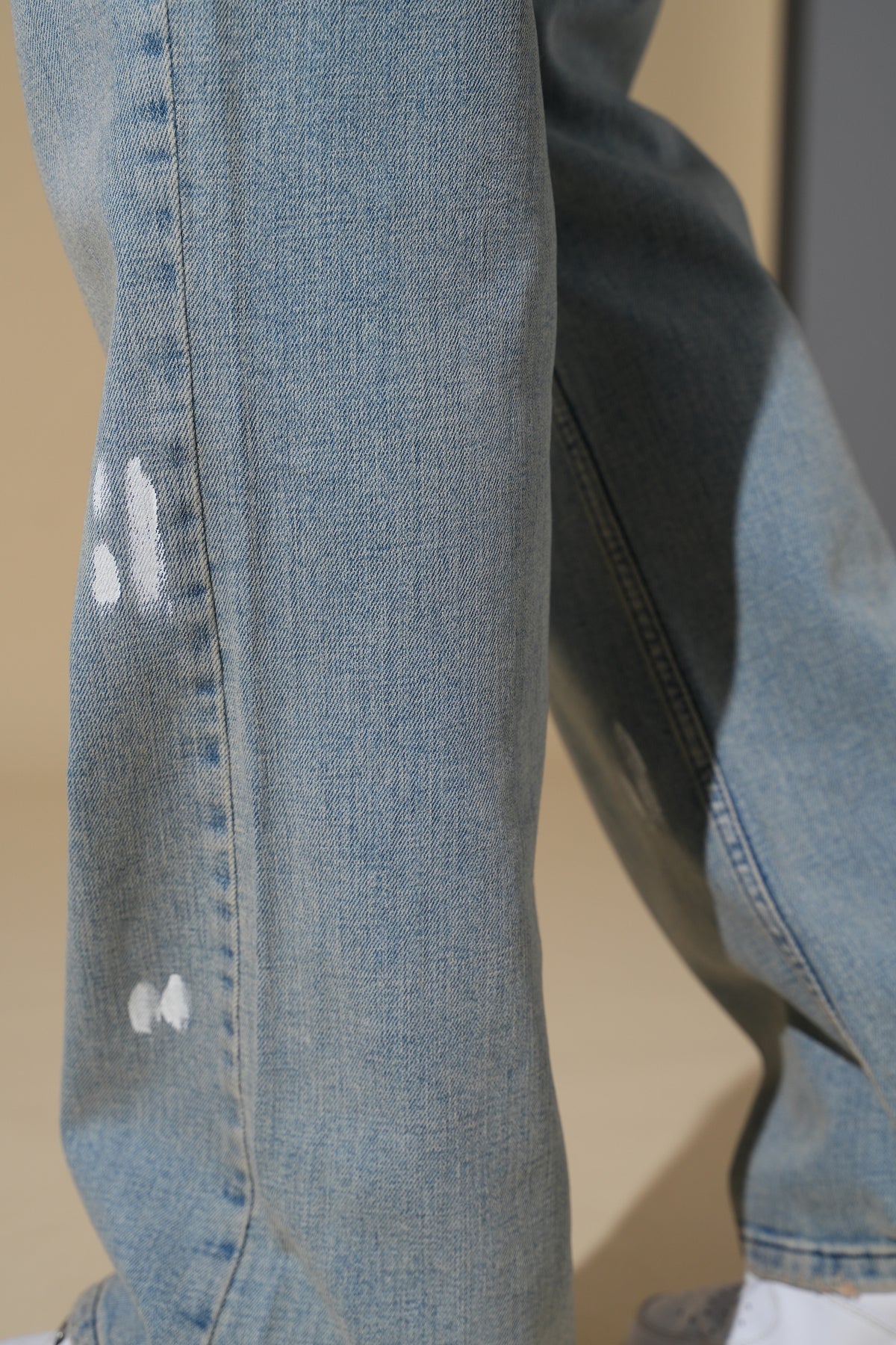 Jean flare effet peinture FG105