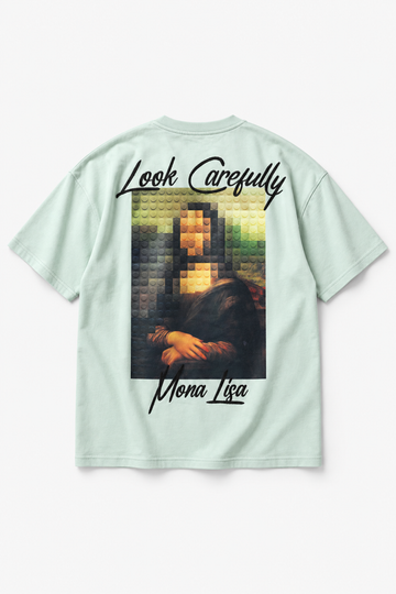 T-shirt oversize OM-035 Menthe – vue dos sans mannequin