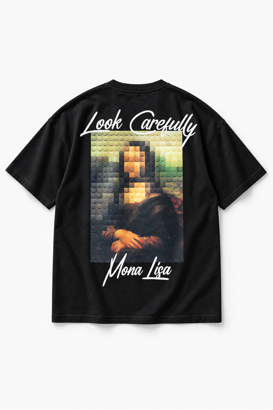 T-shirt oversize OM-035 Noir – vue dos sans mannequin