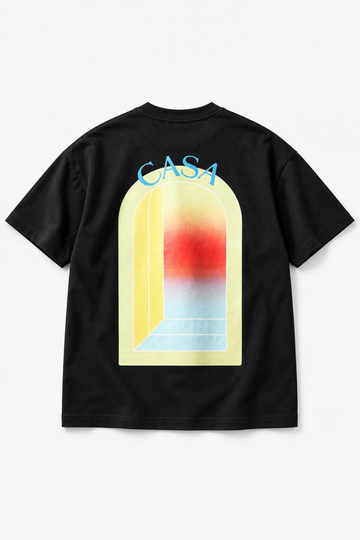 T-shirt oversize OM-052 Noir – vue dos sans mannequin