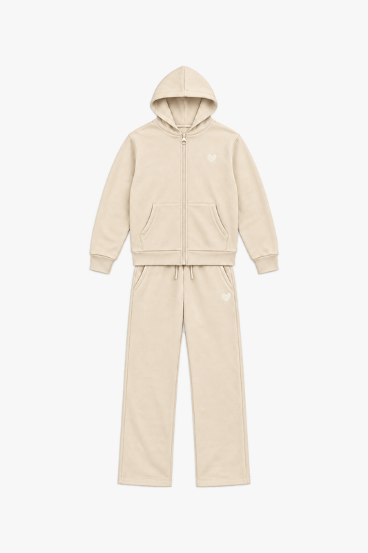Ensemble LP2621 Beige — vue à plat sans mannequin