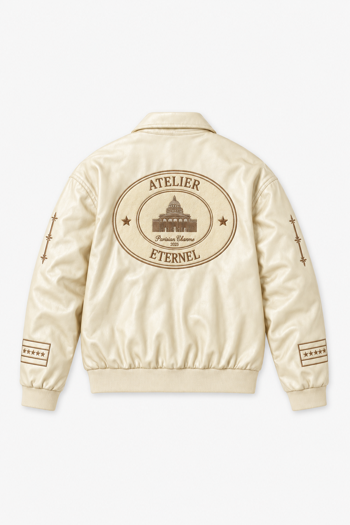 Veste brodée Japan 4646 — Écru — vue à plat