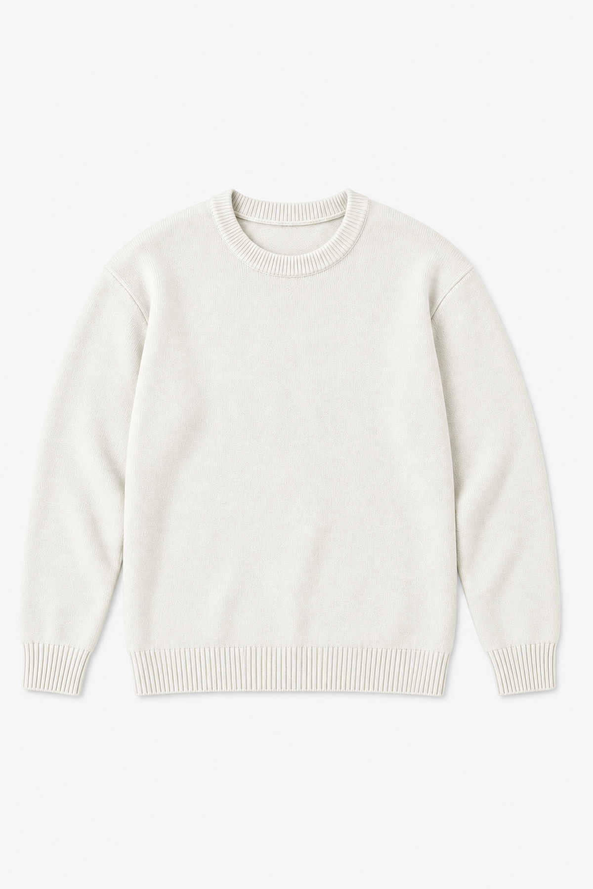 Pull en acrylique GL 2701 — Écru — vue à plat