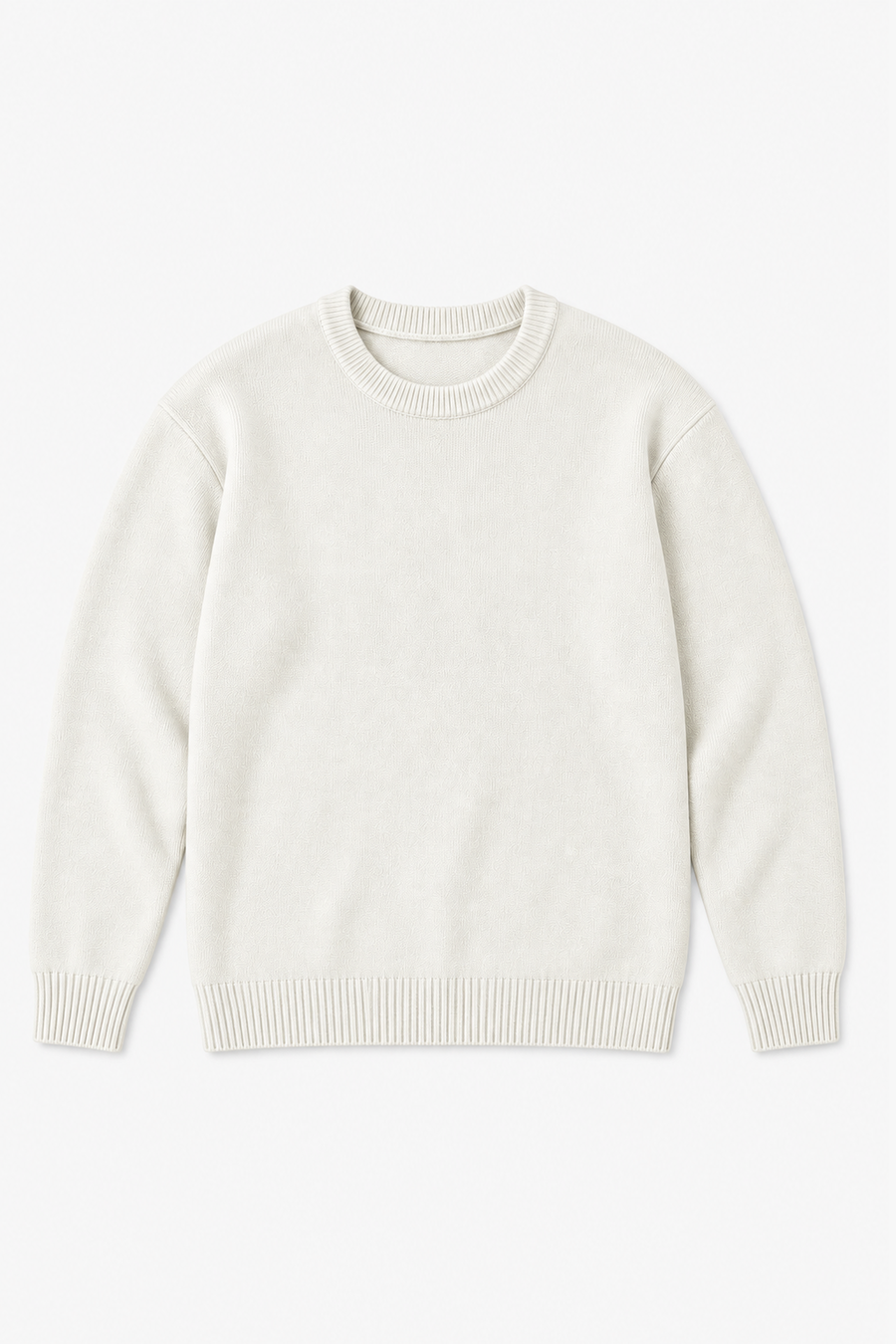 Pull en acrylique GL 2701 — Écru — vue à plat