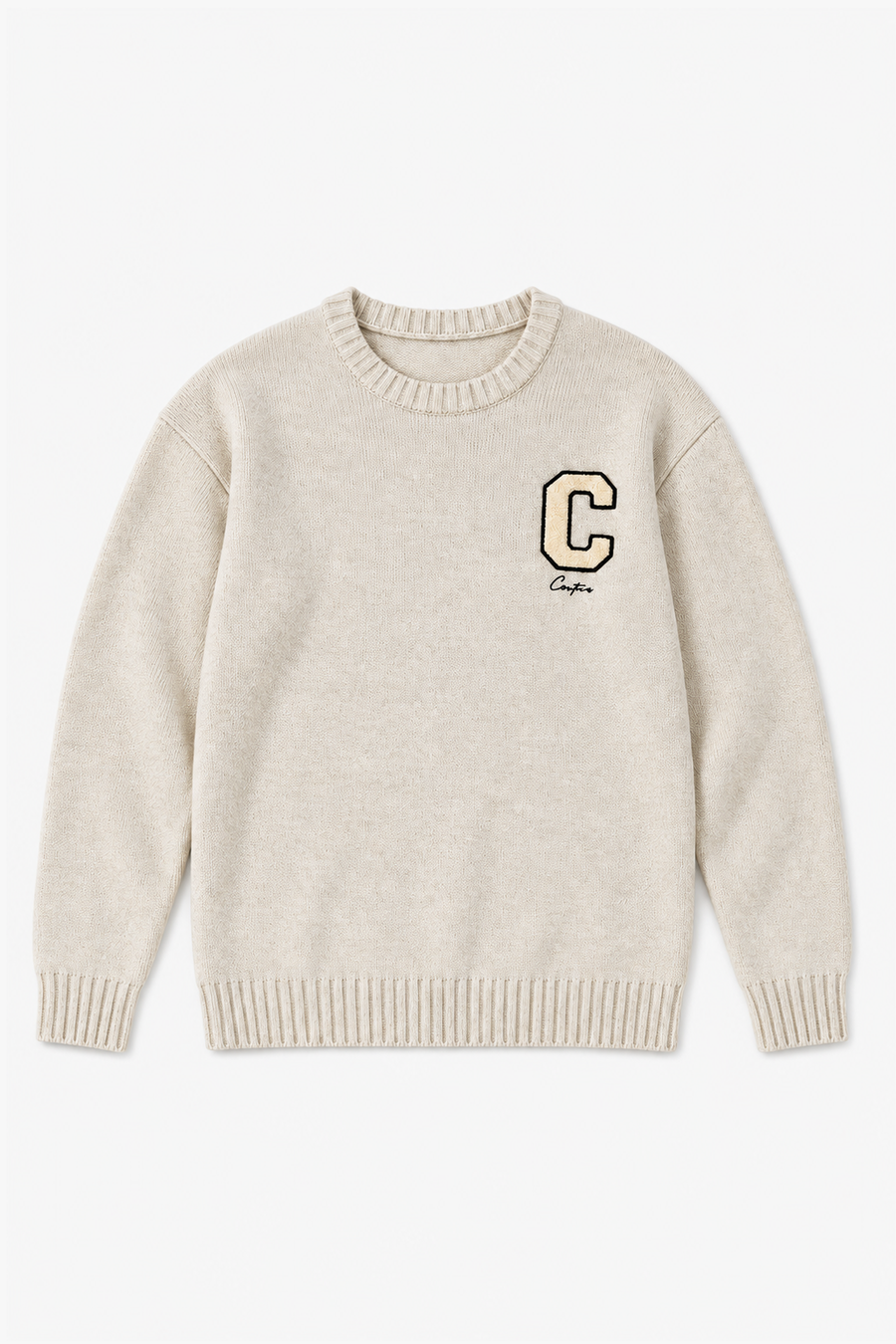 Pull en acrylique GL 2720 — Beige — vue à plat