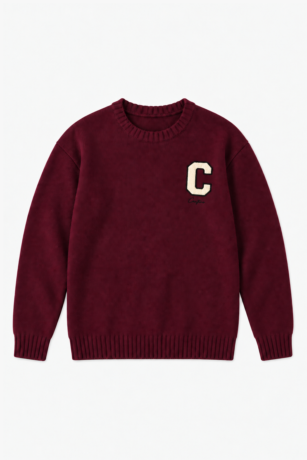 Pull en acrylique GL 2720 — Bordeaux — vue à plat