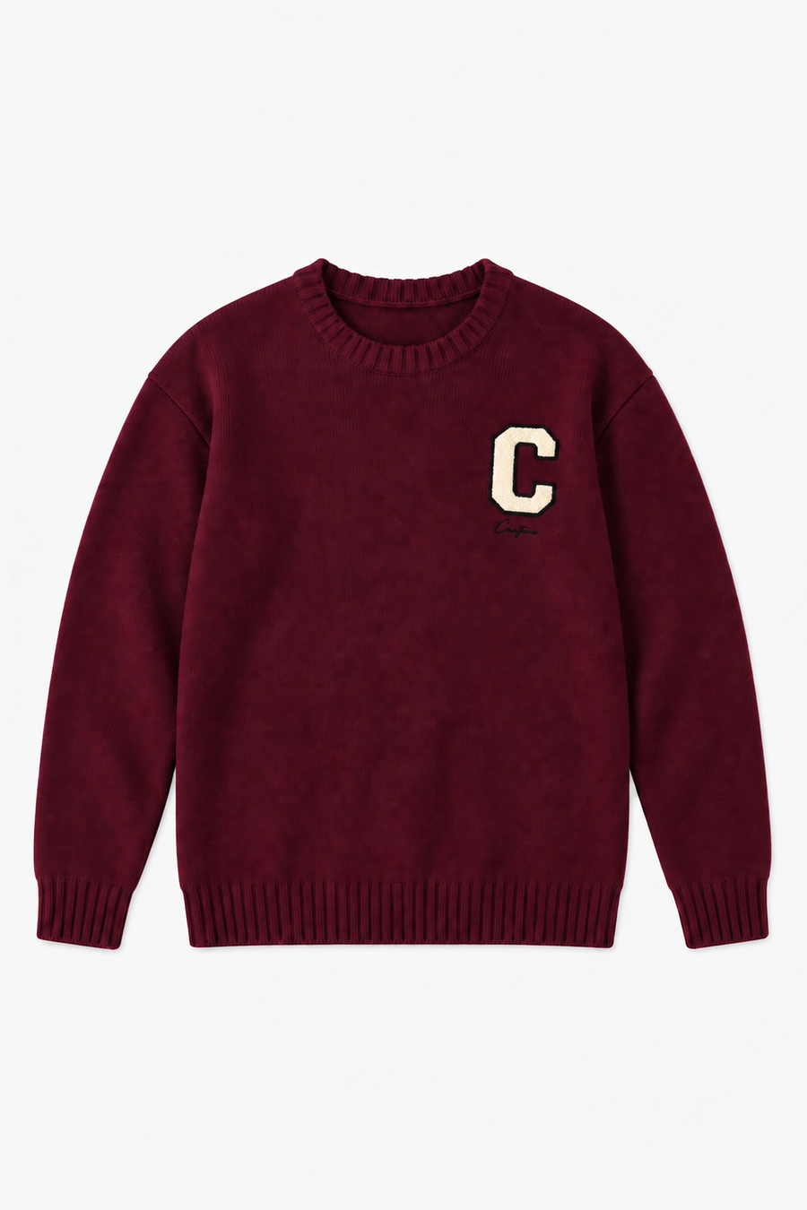 Pull en acrylique GL 2720 — Bordeaux — vue à plat