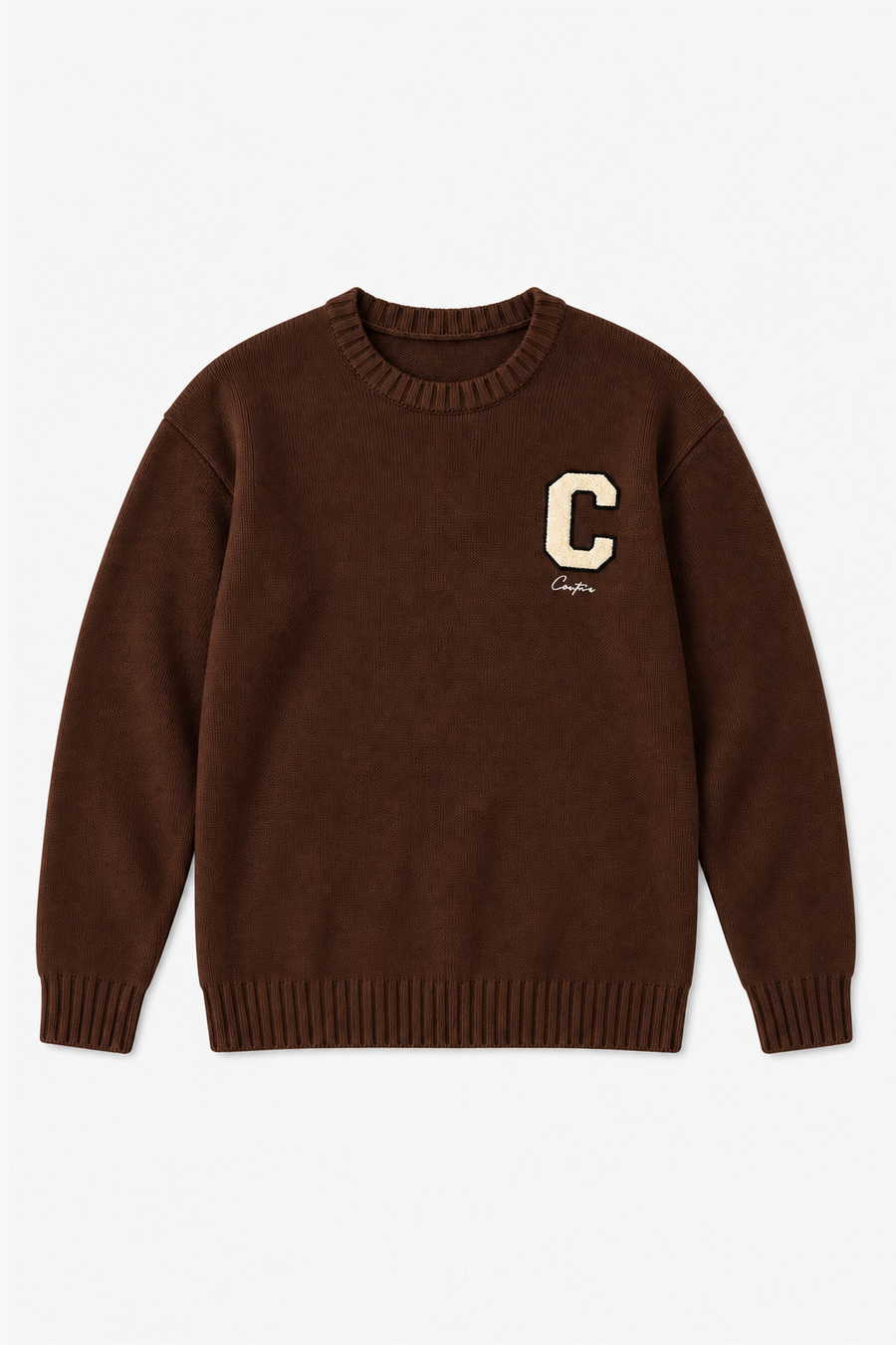 Pull en acrylique GL 2720 — Marron — vue à plat