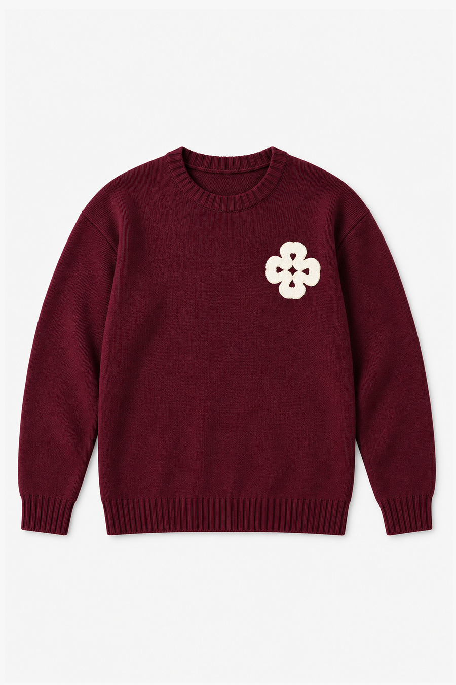 Pull en acrylique GL 2722 — Bordeaux — vue à plat
