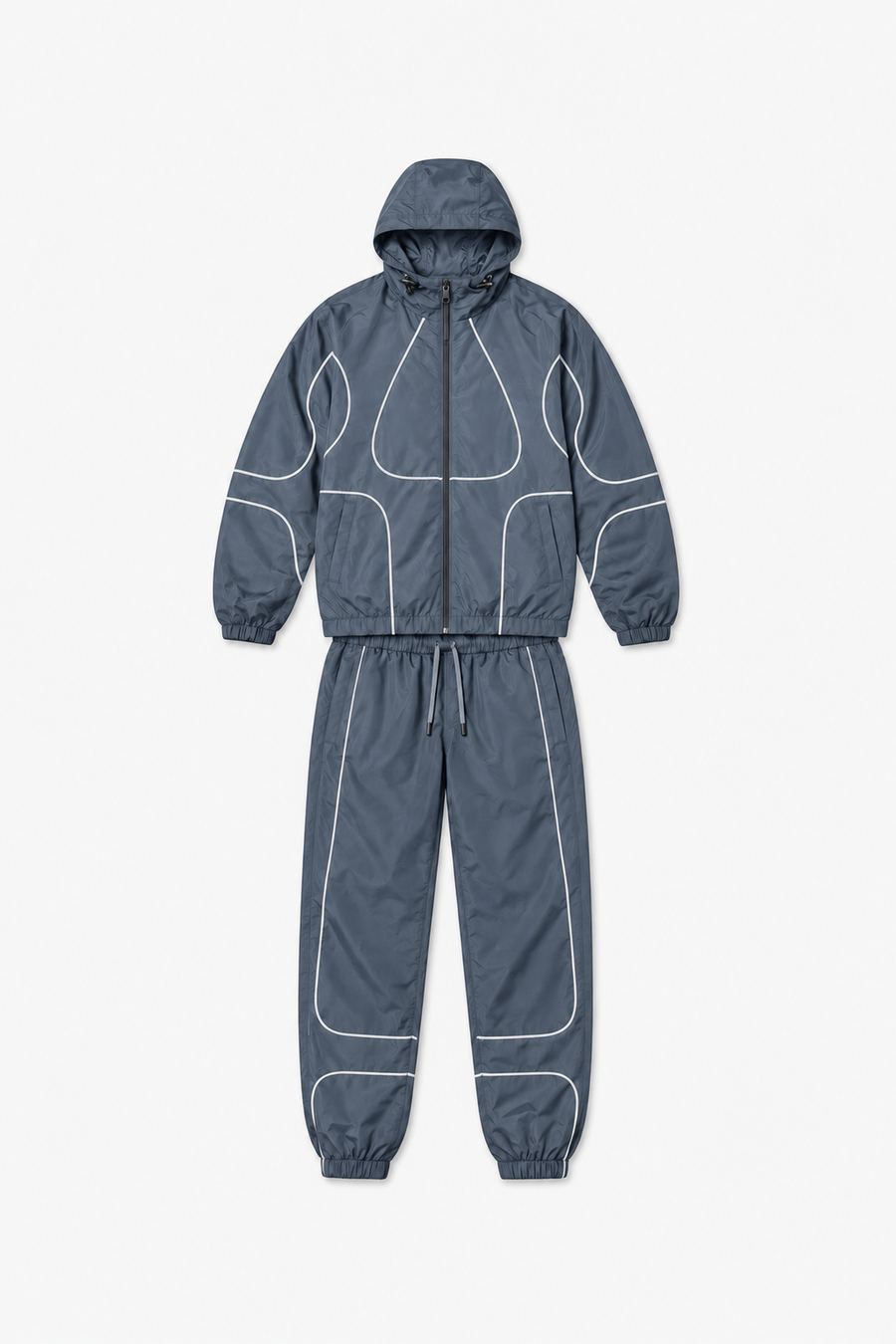 Ensemble en polyester IPM261004 — Anthracite — vue à plat