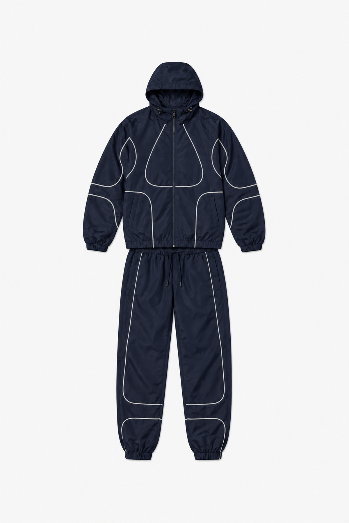 Ensemble en polyester IPM261004 — Bleu Marine — vue à plat