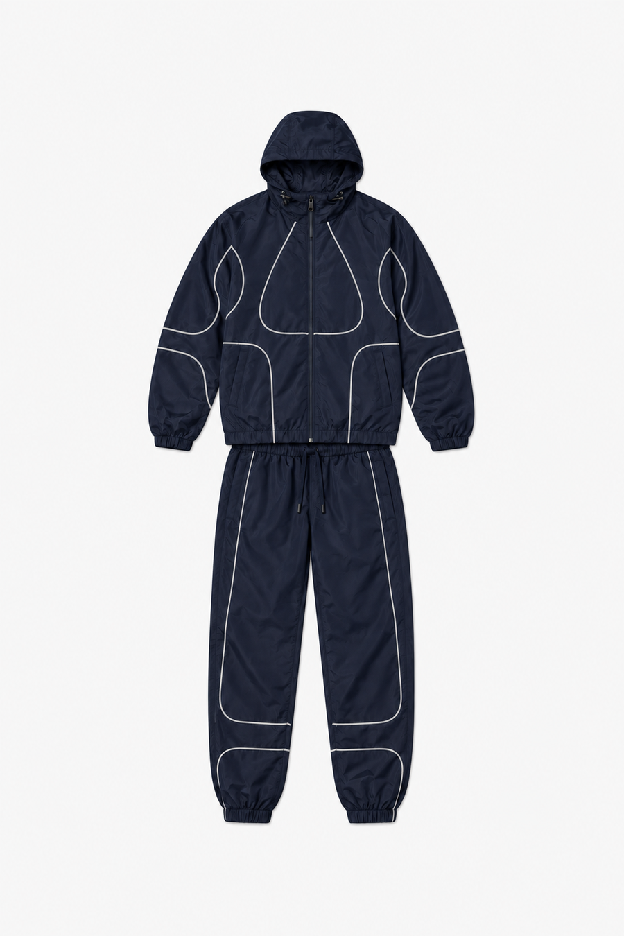 Ensemble en polyester IPM261004 — Bleu Marine — vue à plat