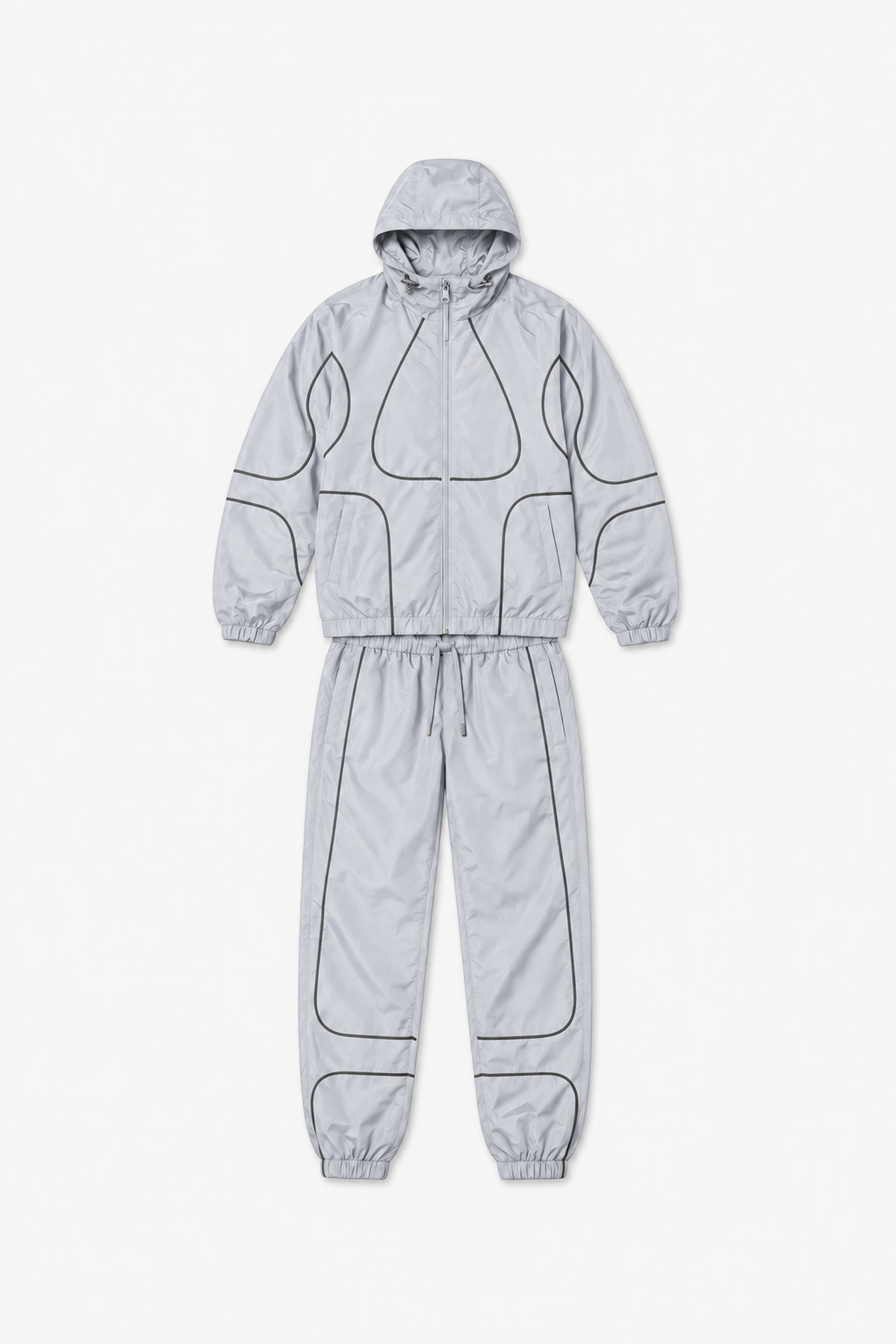 Ensemble en polyester IPM261004 — Gris — vue à plat