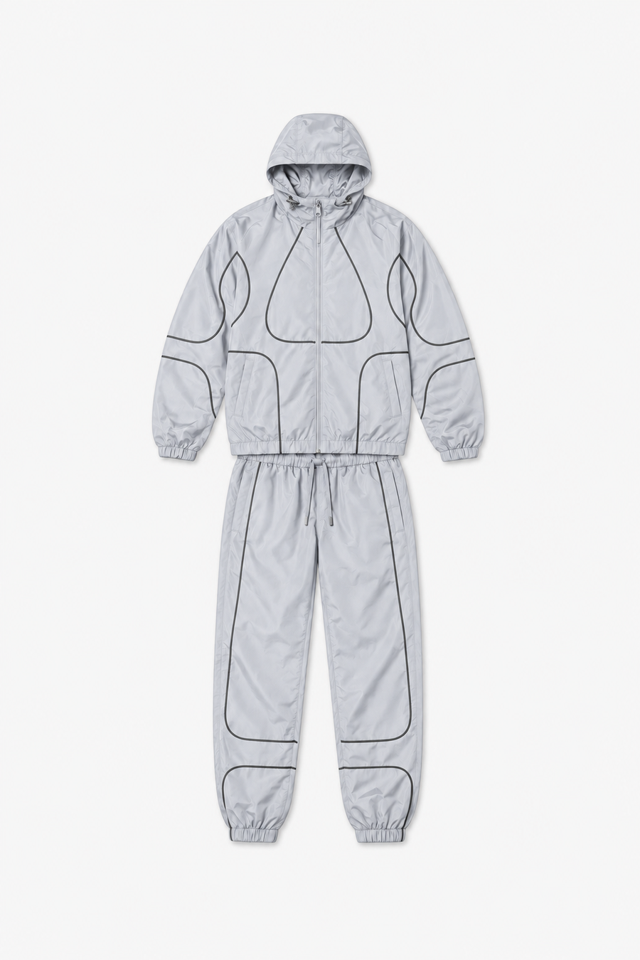 Ensemble en polyester IPM261004 — Gris — vue à plat