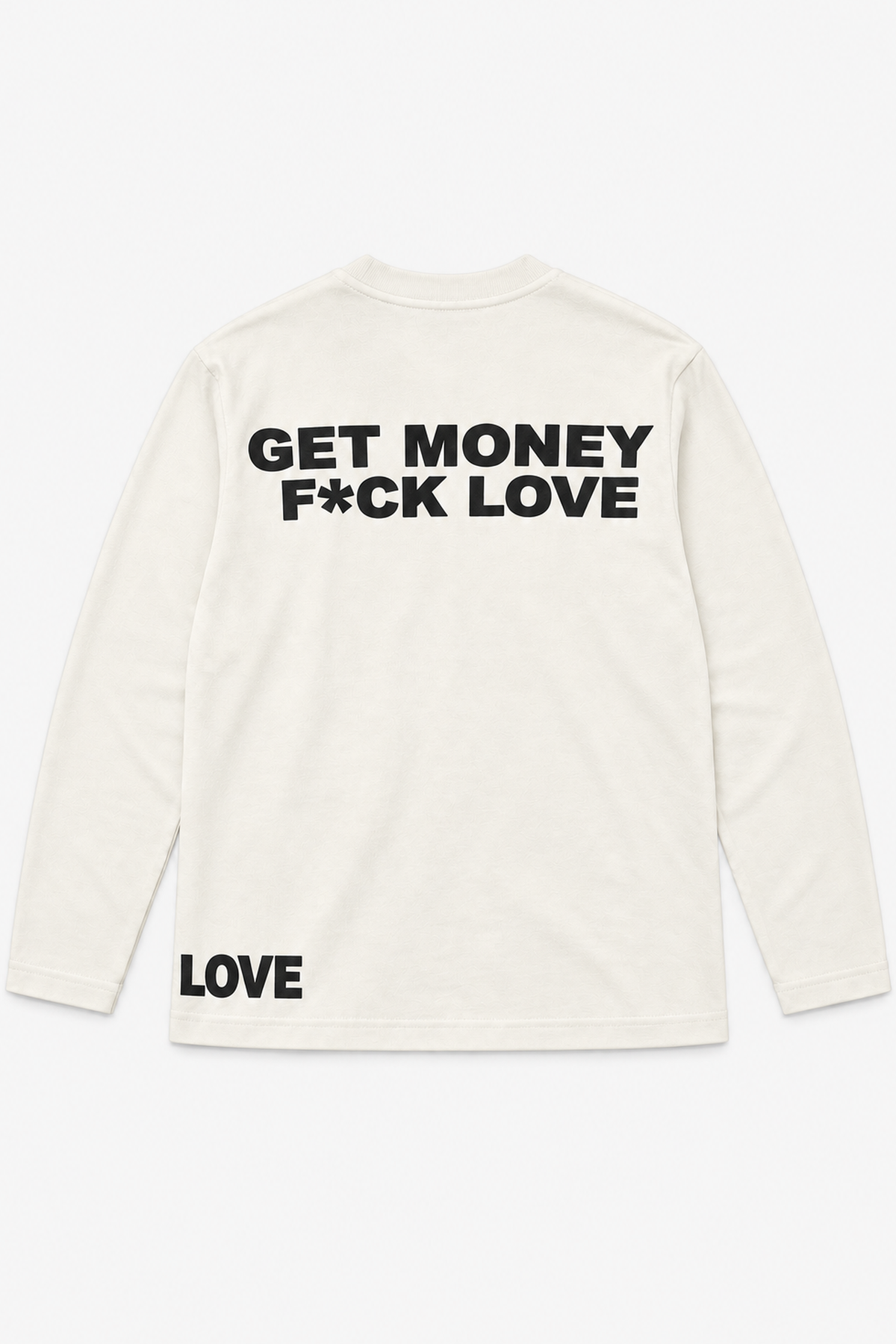 T-shirt en coton LL110096 LS — Écru — vue à plat