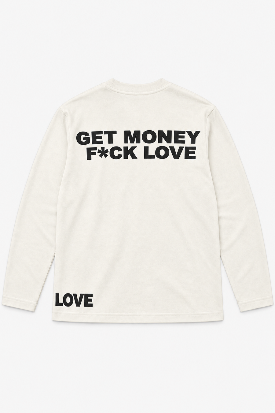 T-shirt en coton LL110096 LS — Écru — vue à plat