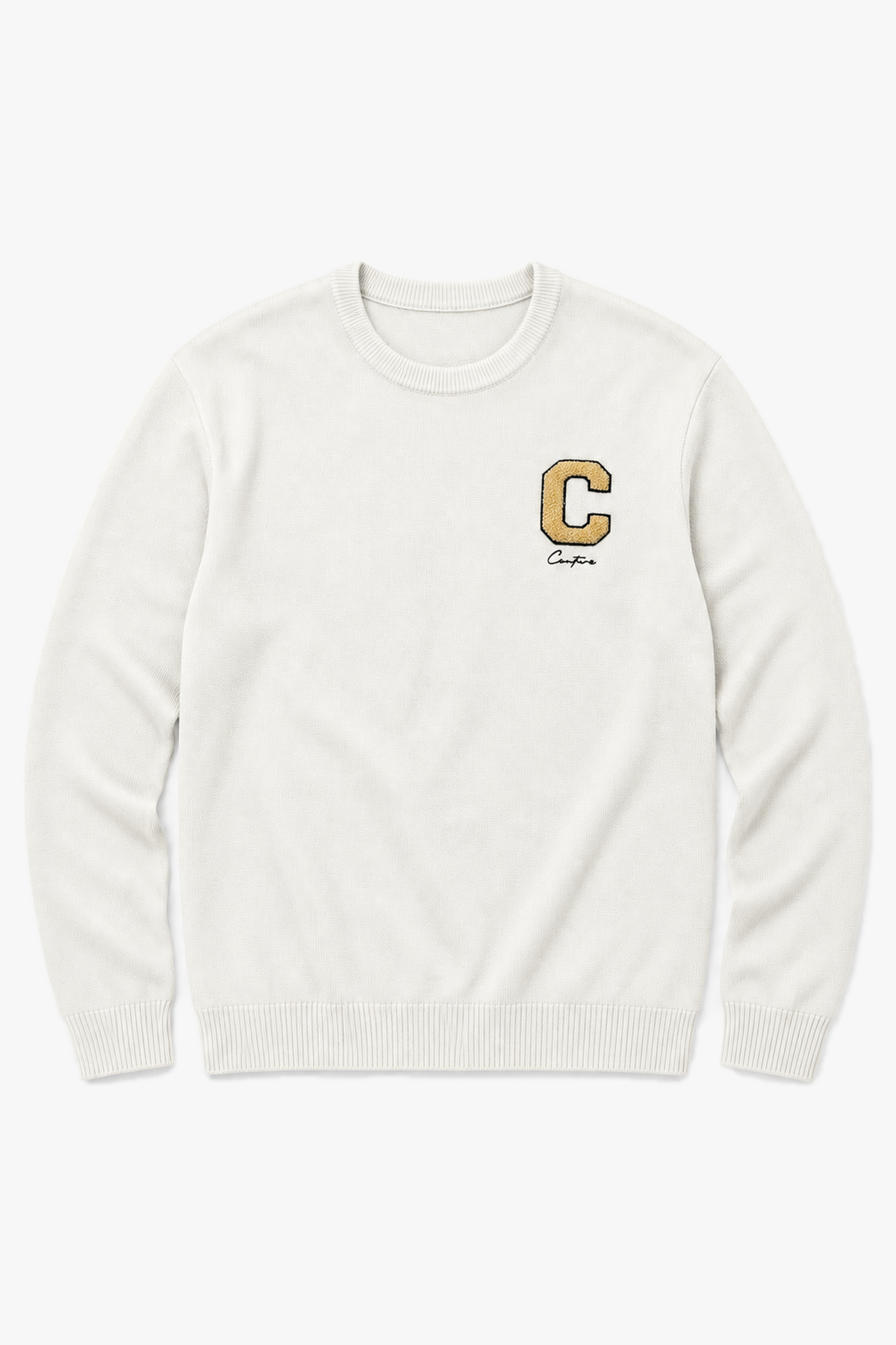 Pull motif C GL 2703 — Écru — vue à plat