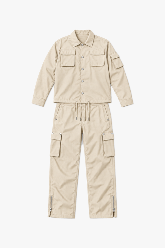 Ensemble LL110010 Beige — vue à plat sans mannequin