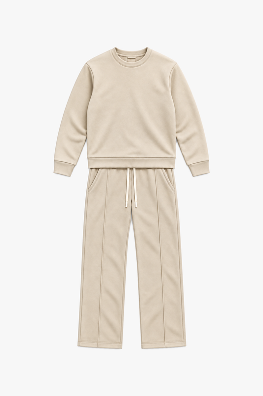 Ensemble LL110049 Beige — vue à plat sans mannequin