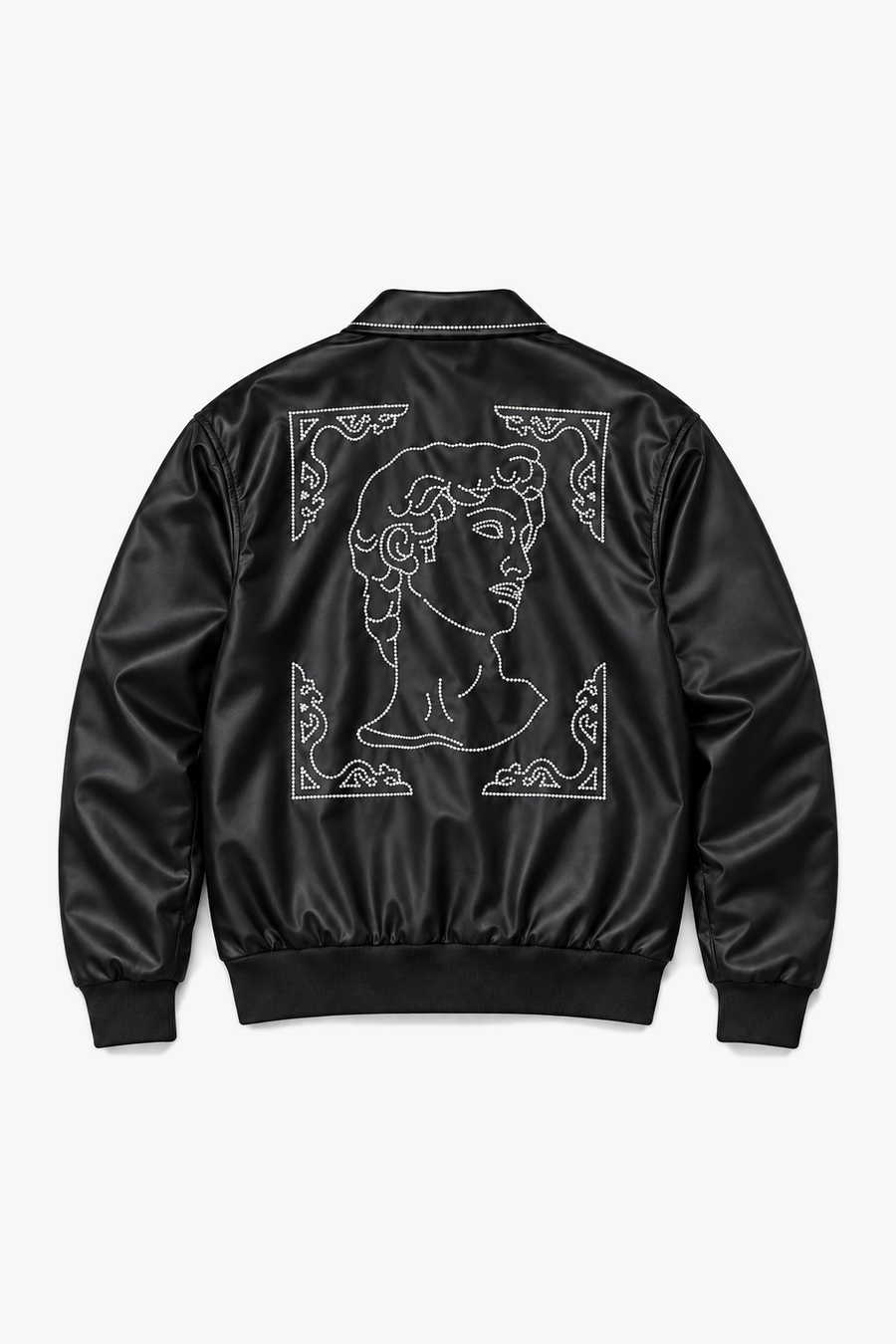 VESTE SATEN 581 — Noir — vue à plat sans mannequin
