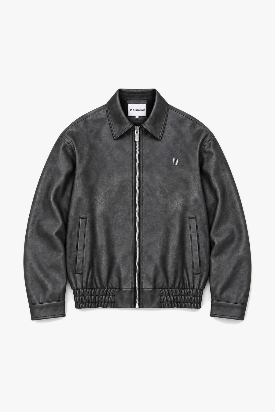 Veste IP444 Leather — Noir — vue à plat sans mannequin