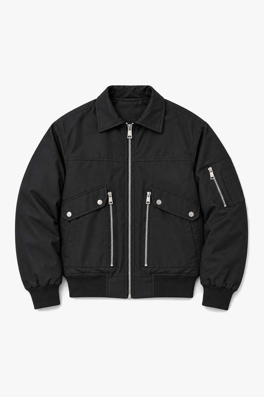 VESTE LL097 — Noir — vue à plat sans mannequin