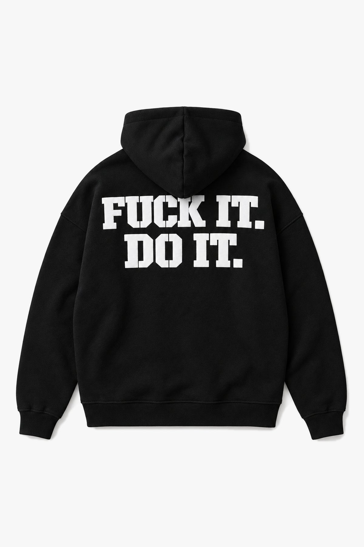 Sweat message au dos GL 2752 - Noir - Vue à plat sans mannequin