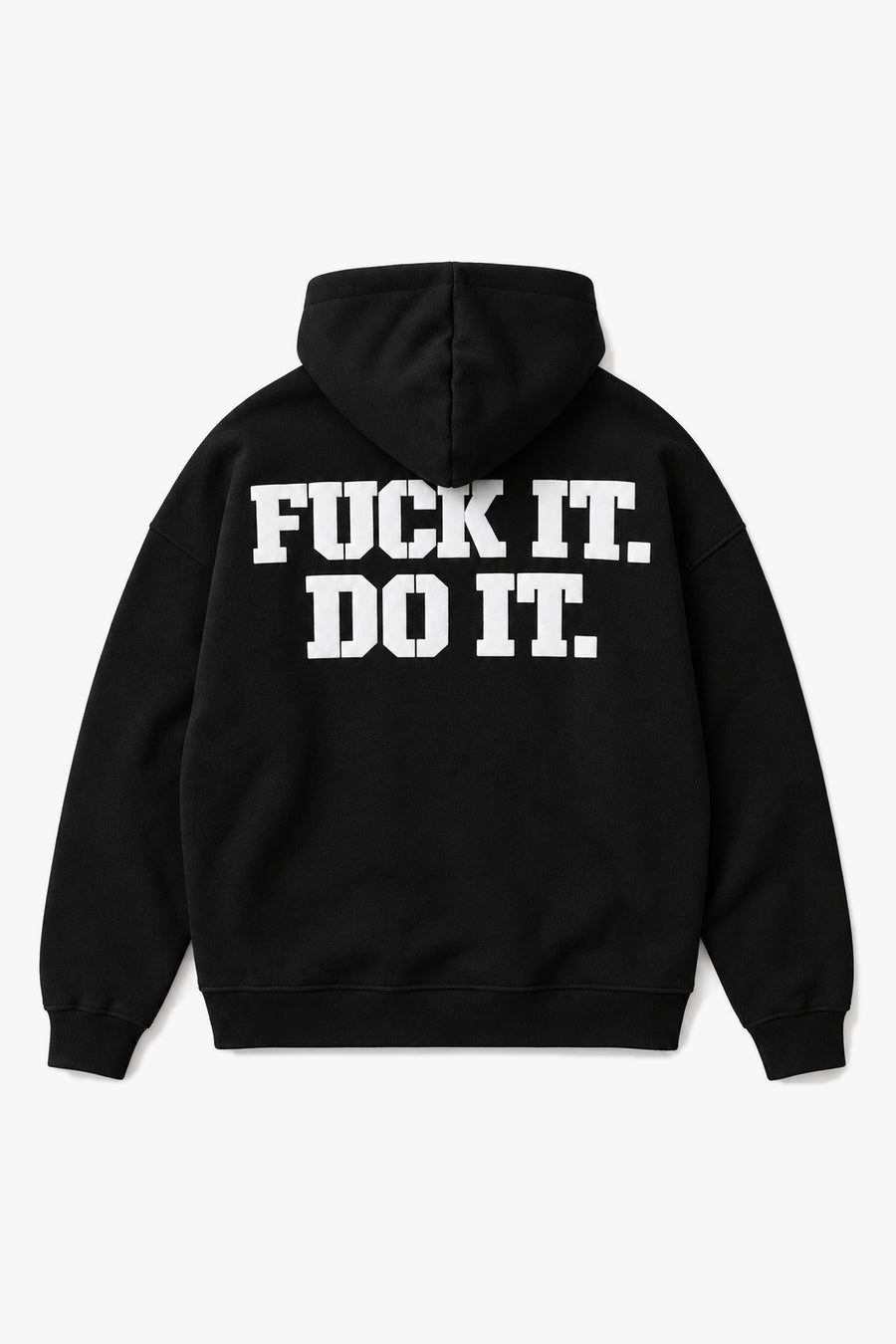 Sweat message au dos GL 2752 - Noir - Vue à plat sans mannequin