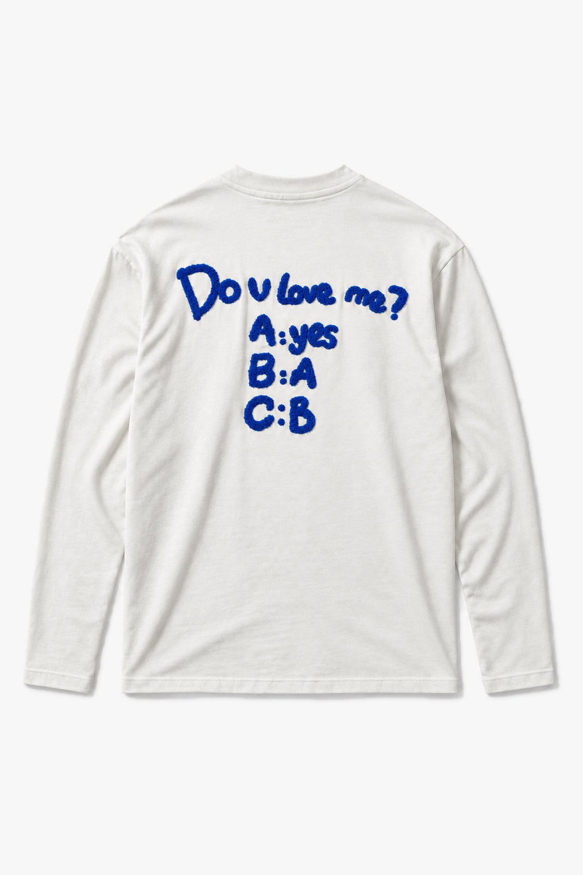 T-shirt manches longues Love IPF 131 - Écru - Vue à plat sans mannequin