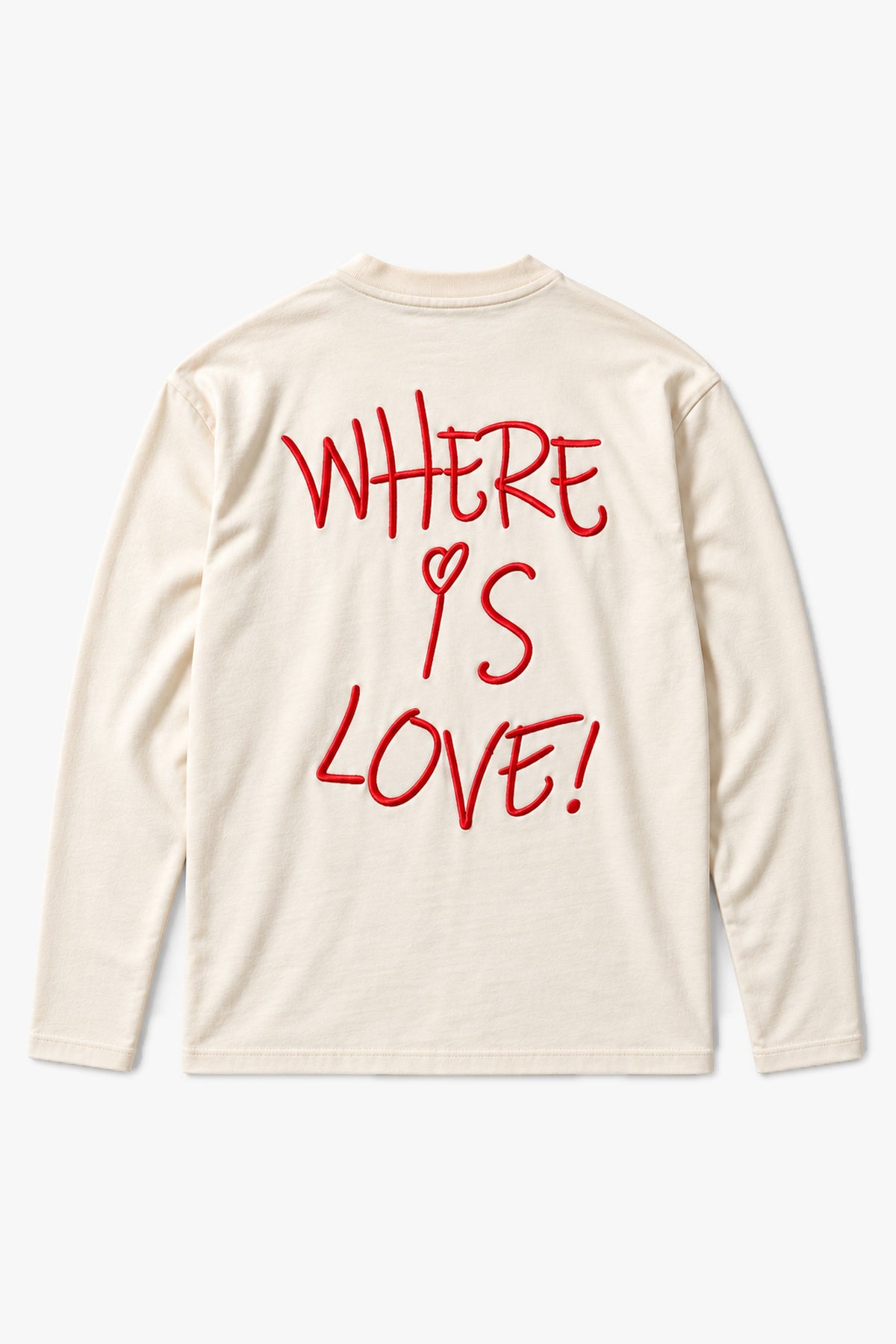 T-shirt manches longues Where Is Love IPF 133 - Beige - Vue à plat sans mannequin